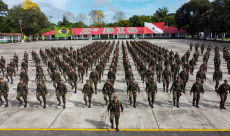 Solenidade militar marca a entrega da boina camuflada aos soldados incorporados no corrente ano